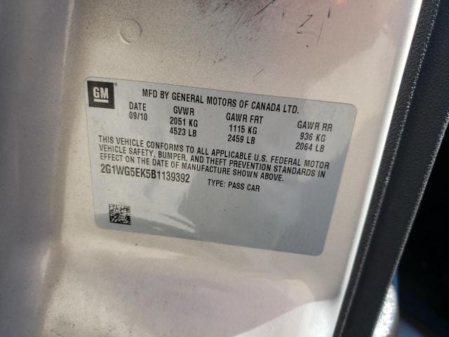 Photo 10 from auction – 2011 CHEVROLET IMPALA LT with VIN 2G1WG5EK5B1139392