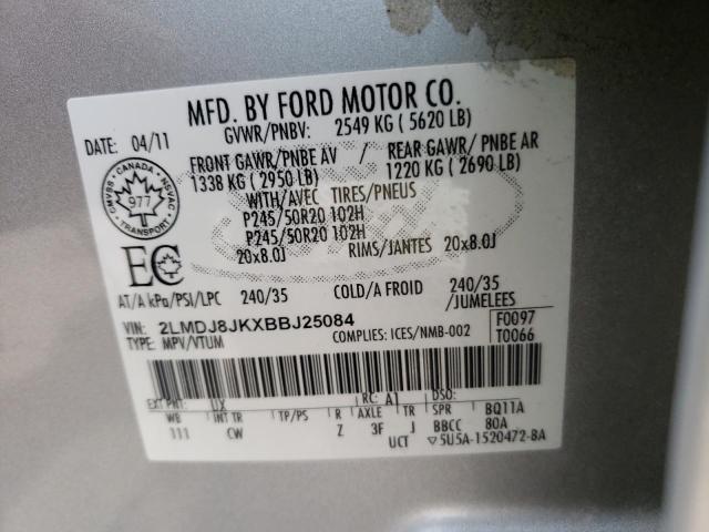 Photo 10 from auction – 2011 LINCOLN MKX with VIN 2LMDJ8JKXBBJ25084