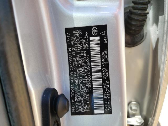 Photo 10 from auction – 2012 TOYOTA PRIUS with VIN JTDKN3DU7C5489920