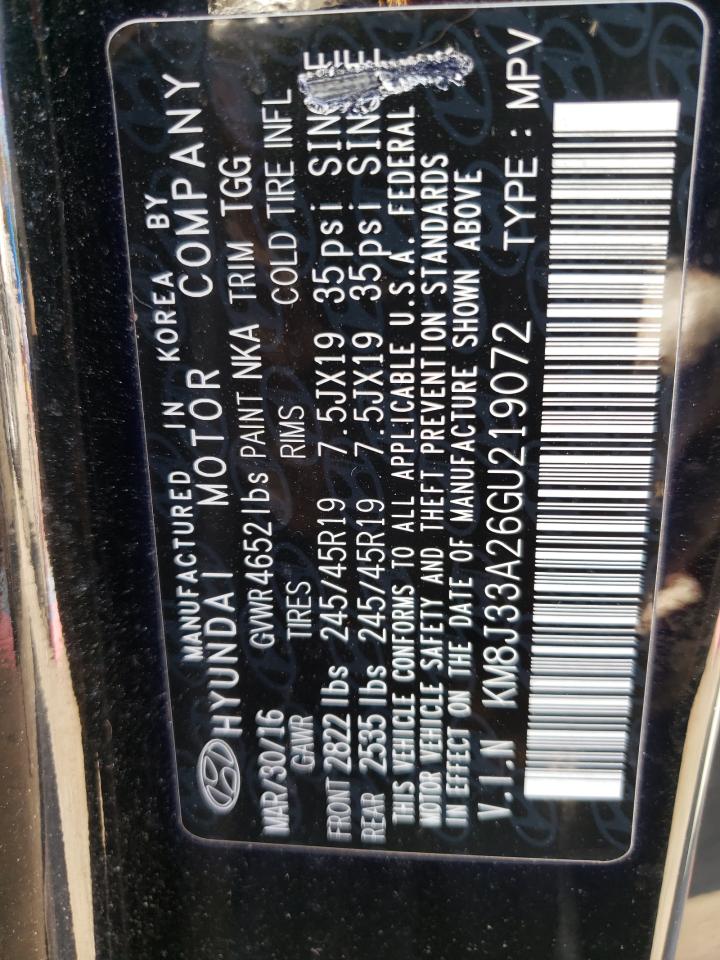 Photo 10 from auction – 2016 HYUNDAI TUCSON LIM with VIN KM8J33A26GU219072