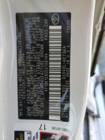 Photo 10 from auction – 2014 TOYOTA AVALON BAS with VIN 4T1BK1EB5EU108144