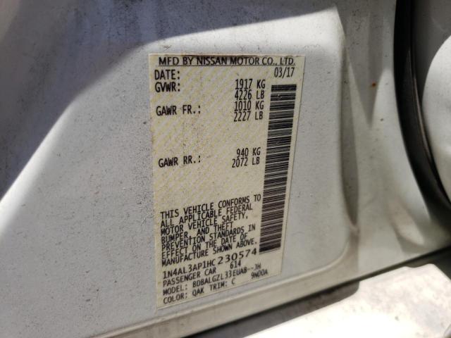Photo 10 from auction – 2017 NISSAN ALTIMA with VIN 1N4AL3AP1HC230574