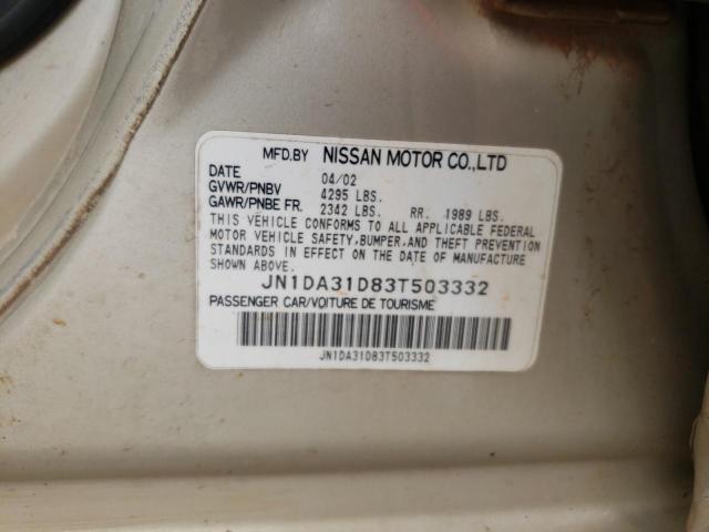 Photo 10 from auction – 2003 NISSAN MAXIMA GLE with VIN JN1DA31D83T503332