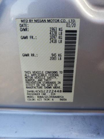Photo 10 from auction – 2020 NISSAN ALTIMA SR with VIN 1N4BL4CV2LC222448