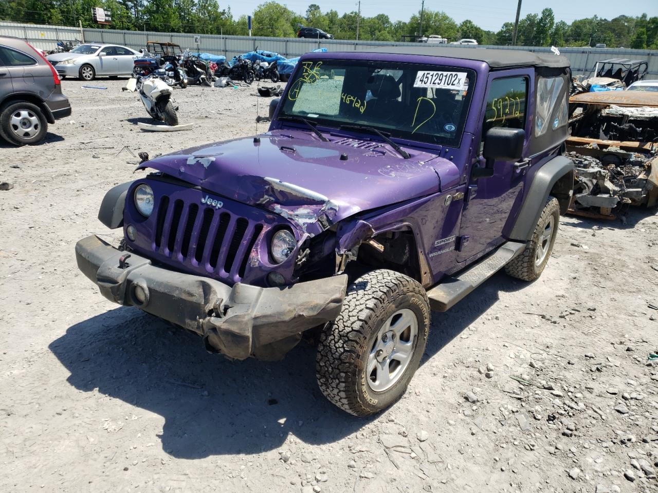 Photo 2 from auction – 2017 JEEP WRANGLER S with VIN 1C4AJWAG2HL748422