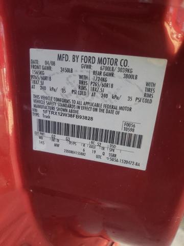 Photo 10 from auction – 2008 FORD F150 with VIN 1FTRX12W38FB93828