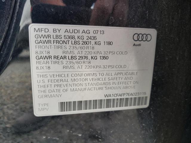Photo 10 from auction – 2014 AUDI Q5 PREMIUM with VIN WA1CFAFP7EA023115