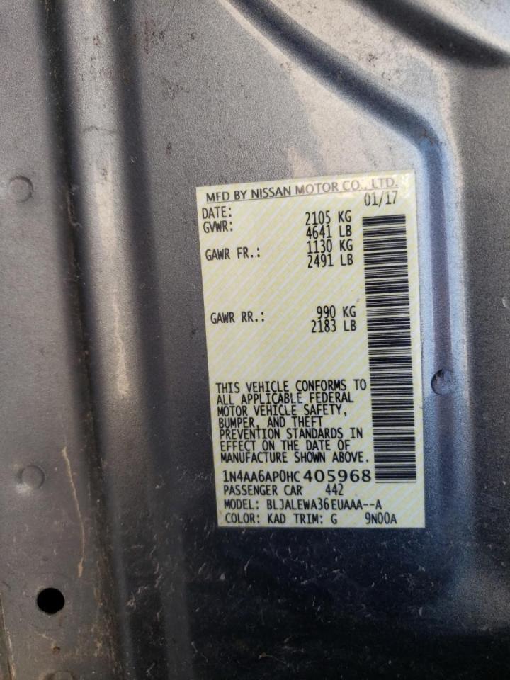 Photo 10 from auction – 2017 NISSAN MAXIMA 3.5 with VIN 1N4AA6AP0HC405968