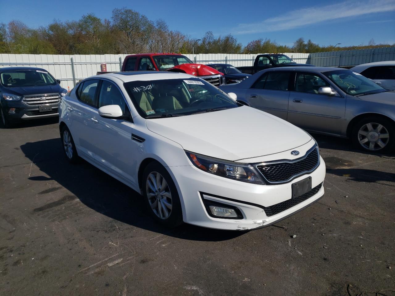 KIA OPTIMA EX 2014 with VIN 5XXGN4A78EG317615 - Photo from auction