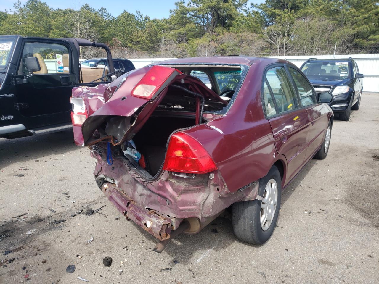 Photo 4 from auction – 2002 HONDA CIVIC LX with VIN 1HGES16522L067968