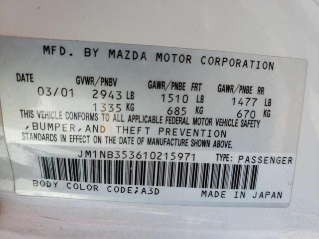 Photo 10 from auction – 2001 MAZDA MX-5 MIATA with VIN JM1NB353610215971