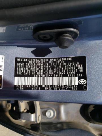 Photo 10 from auction – 2021 TOYOTA COROLLA LE with VIN 5YFEPMAE5MP169476