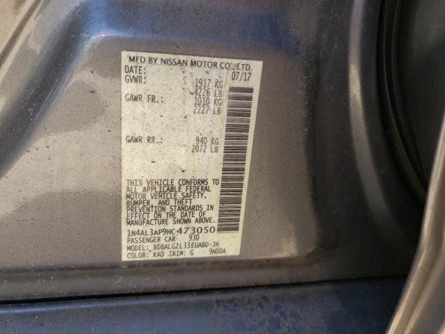 Photo 10 from auction – 2017 NISSAN ALTIMA 2.5 with VIN 1N4AL3AP9HC473050