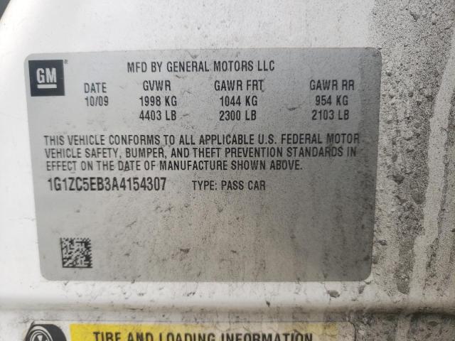 Photo 10 from auction – 2010 CHEVROLET MALIBU 1LT with VIN 1G1ZC5EB3A4154307