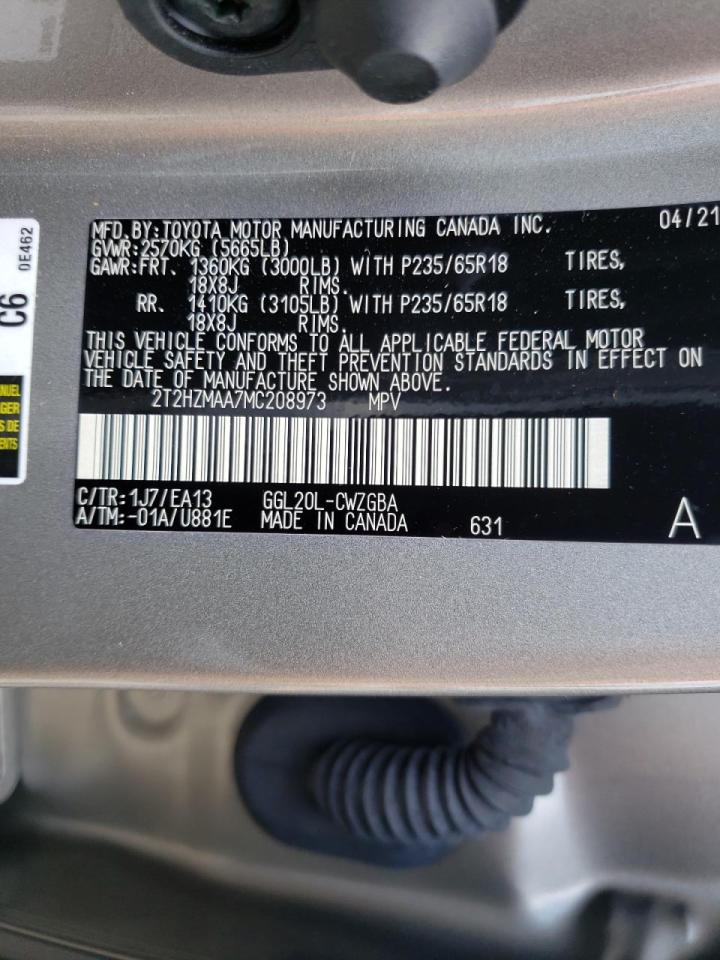Photo 10 from auction – 2021 LEXUS RX 350 with VIN 2T2HZMAA7MC208973