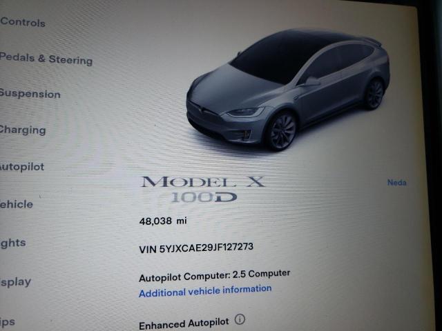 Photo 8 from auction – 2018 TESLA MODEL X with VIN 5YJXCAE29JF127273