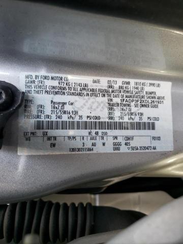 Photo 10 from auction – 2013 FORD FOCUS SE with VIN 1FADP3F2XDL261931