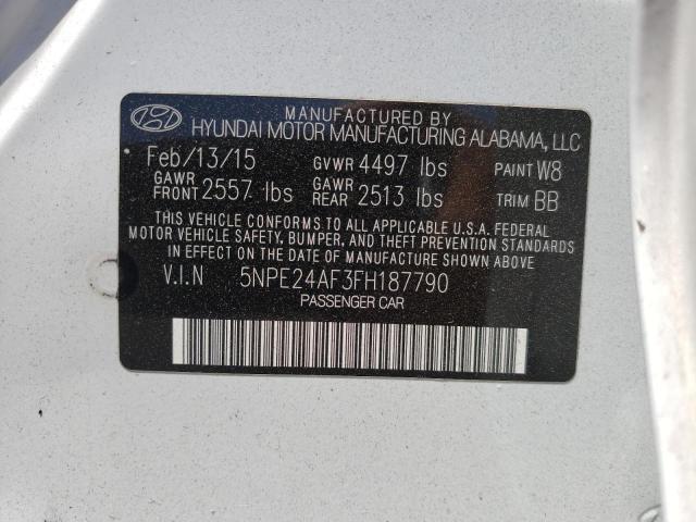 Photo 10 from auction – 2015 HYUNDAI SONATA SE with VIN 5NPE24AF3FH187790