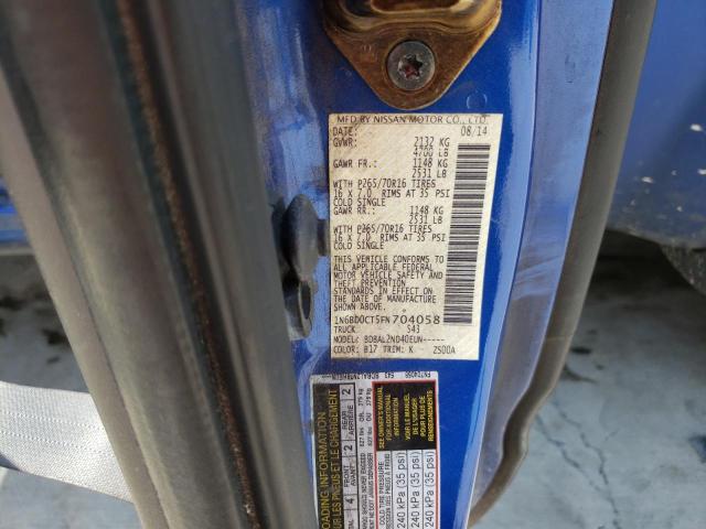 Photo 10 from auction – 2015 NISSAN FRONTIER S with VIN 1N6BD0CT5FN704058