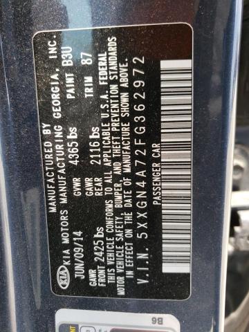 Photo 10 from auction – 2015 KIA OPTIMA EX with VIN 5XXGN4A72FG362972