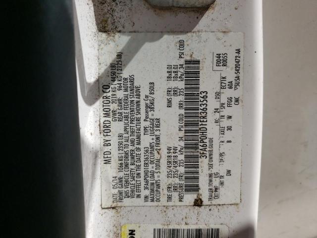Photo 10 from auction – 2014 FORD FUSION SE with VIN 3FA6P0HD1ER363563