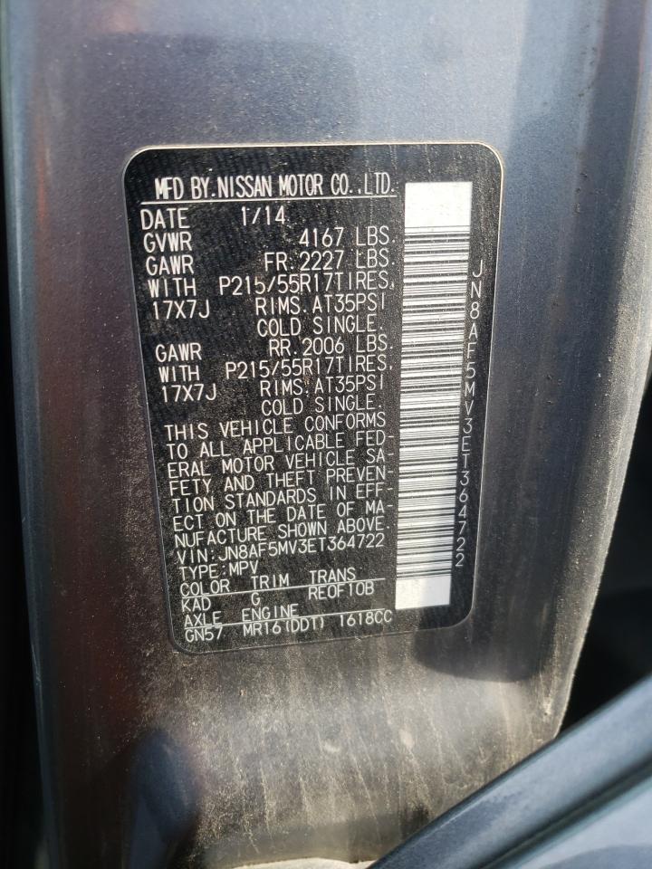 Photo 10 from auction – 2014 NISSAN JUKE S with VIN JN8AF5MV3ET364722