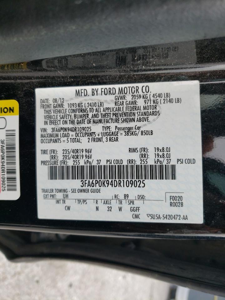 Photo 10 from auction – 2013 FORD FUSION TIT with VIN 3FA6P0K94DR109025