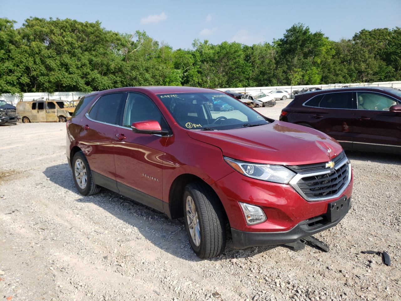 CHEVROLET EQUINOX LT 2019 with VIN 2GNAXUEV5K6299790 - Photo from auction