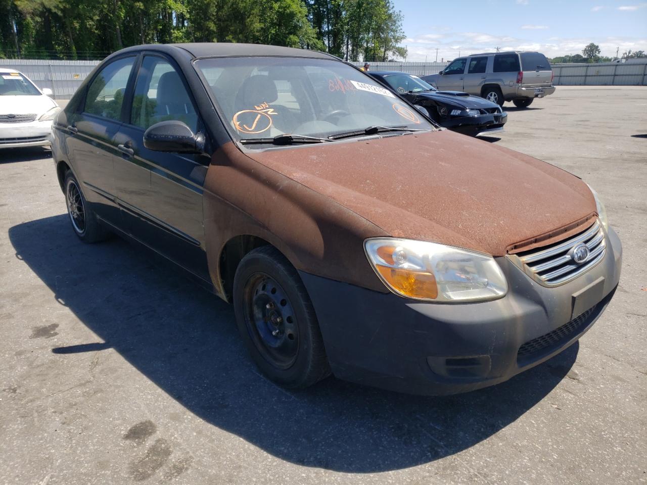 KIA SPECTRA EX 2007 with VIN KNAFE121775490843 - Photo from auction