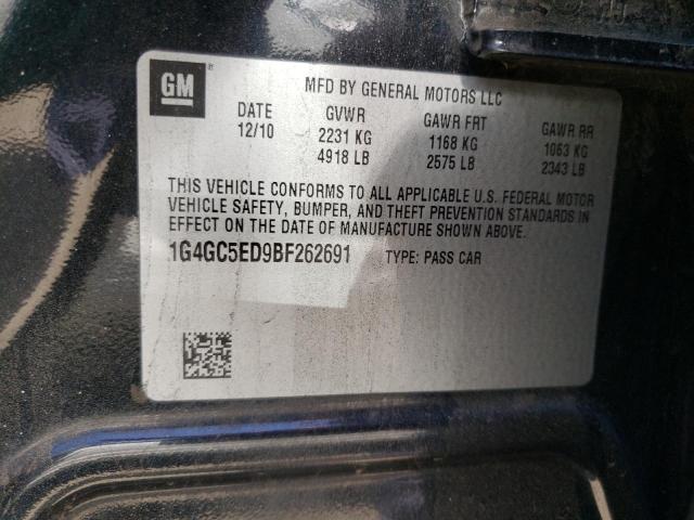 Photo 10 from auction – 2011 BUICK LACROSSE C with VIN 1G4GC5ED9BF262691