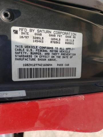 Photo 10 from auction – 1998 SATURN SC2 with VIN 1G8ZH1277WZ163694