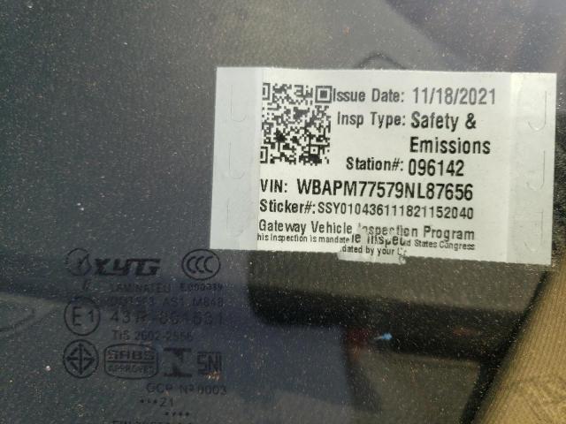 Photo 10 from auction – 2009 BMW 335 I with VIN WBAPM77579NL87656