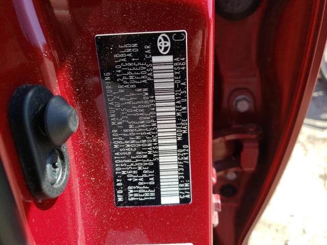 Photo 10 from auction – 2022 TOYOTA COROLLA SE with VIN 5YFS4MCE5NP104394