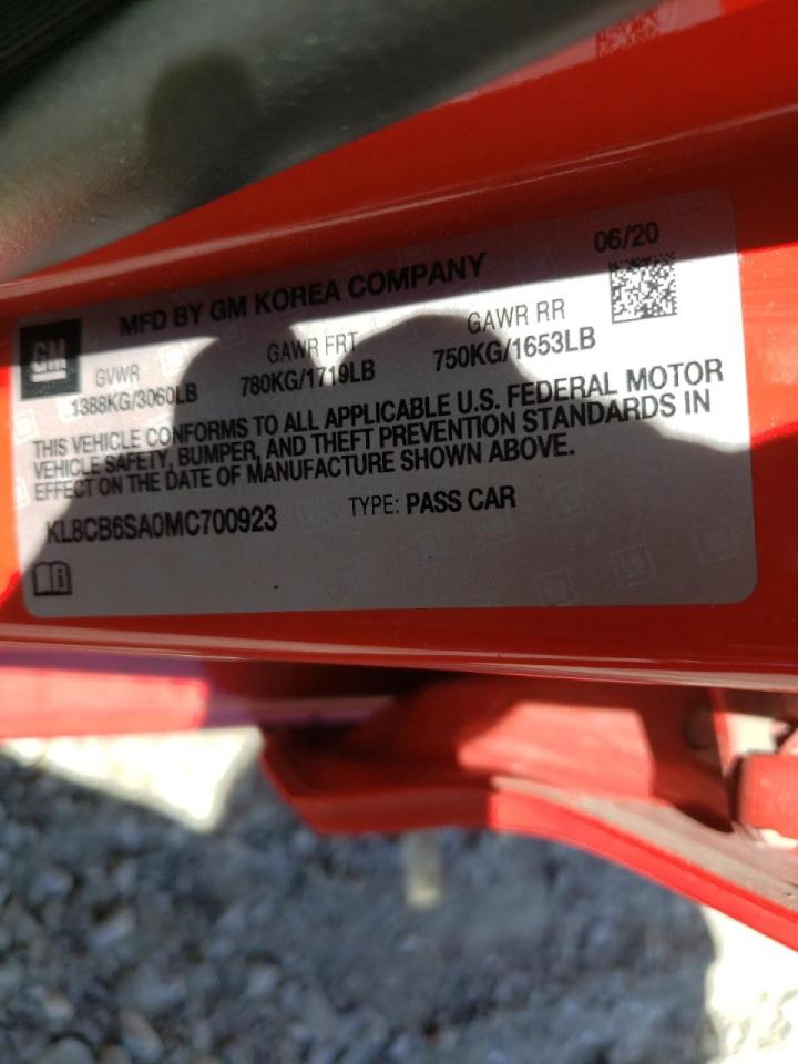 Photo 10 from auction – 2021 CHEVROLET SPARK LS with VIN KL8CB6SA0MC700923