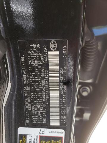 Photo 10 from auction – 2015 TOYOTA CAMRY LE with VIN 4T1BF1FK8FU496233