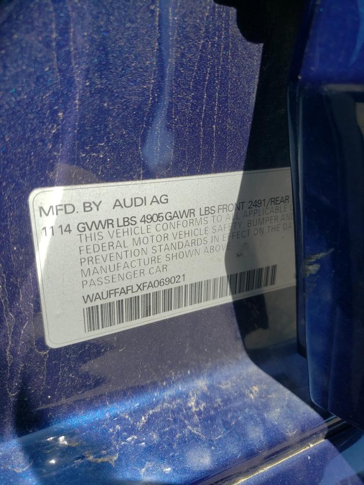 Photo 10 from auction – 2015 AUDI A4 PREMIUM with VIN WAUFFAFLXFA069021