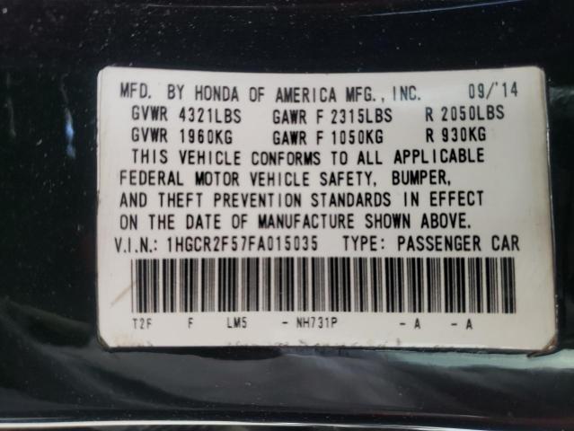Photo 10 from auction – 2015 HONDA ACCORD SPO with VIN 1HGCR2F57FA015035