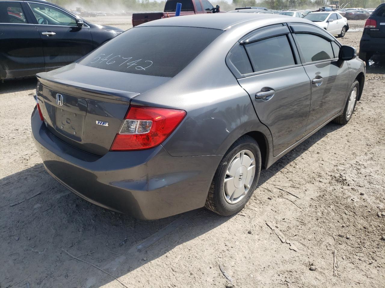 Photo 4 from auction – 2012 HONDA CIVIC HF with VIN 2HGFB2F63CH546742