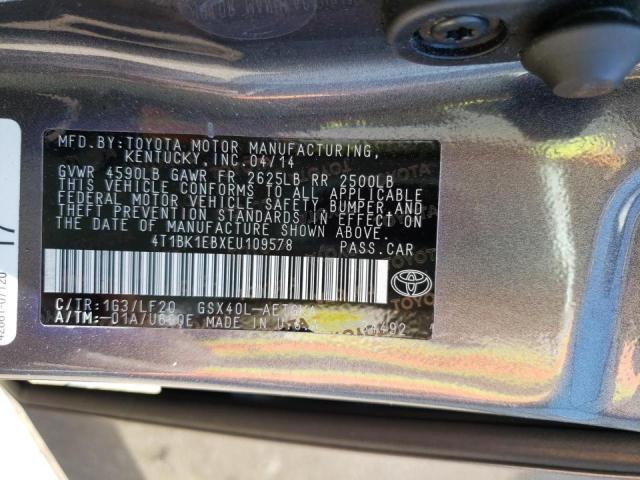 Photo 10 from auction – 2014 TOYOTA AVALON BAS with VIN 4T1BK1EBXEU109578