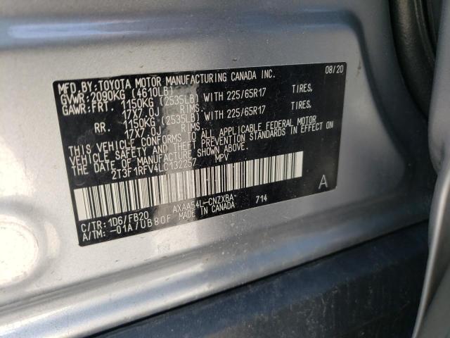 Photo 10 from auction – 2020 TOYOTA RAV4 LE with VIN 2T3F1RFV4LC132257