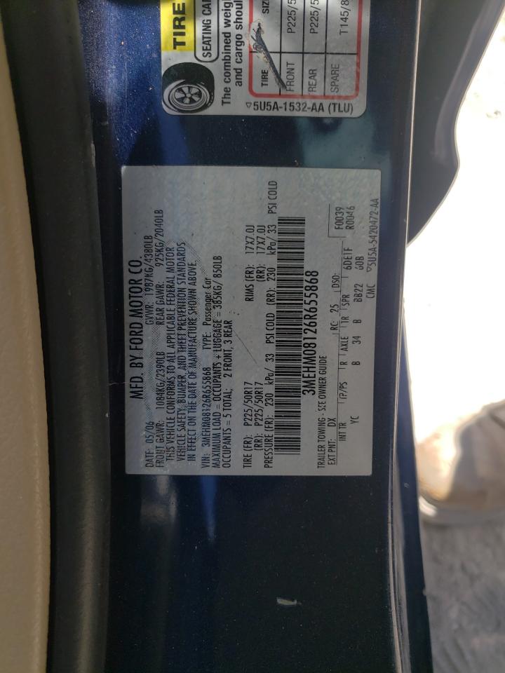 Photo 10 from auction – 2006 MERCURY MILAN PREM with VIN 3MEHM08126R655868