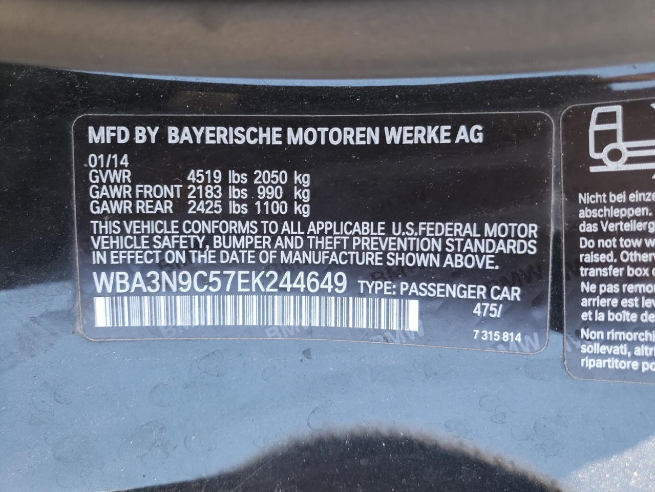 Photo 10 from auction – 2014 BMW 428 XI with VIN WBA3N9C57EK244649