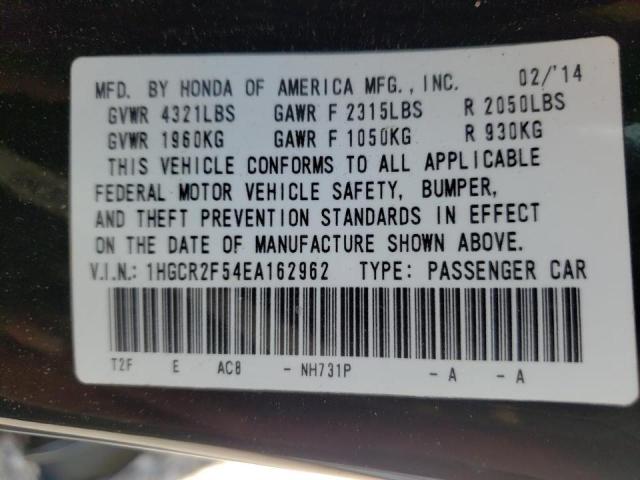 Photo 10 from auction – 2014 HONDA ACCORD SPO with VIN 1HGCR2F54EA162962
