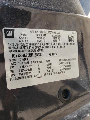 Photo 10 from auction – 2011 CADILLAC ESCALADE E with VIN 1GYS3HEF5BR188180