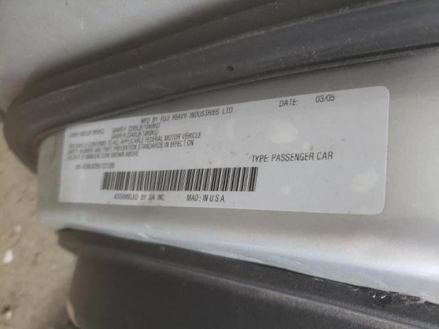 Photo 10 from auction – 2005 SUBARU LEGACY 2.5 with VIN 4S3BL626657227289