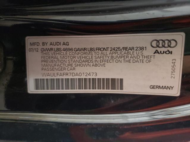 Photo 10 from auction – 2013 AUDI A5 PREMIUM with VIN WAULFAFR7DA012473