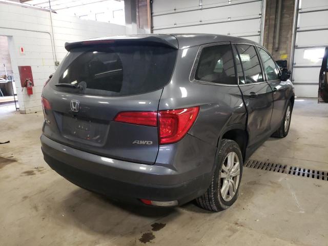 Photo 4 from auction – 2016 HONDA PILOT LX with VIN 5FNYF6H14GB079928