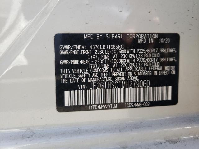 Photo 10 from auction – 2021 SUBARU CROSSTREK with VIN JF2GTHSC1MH279060