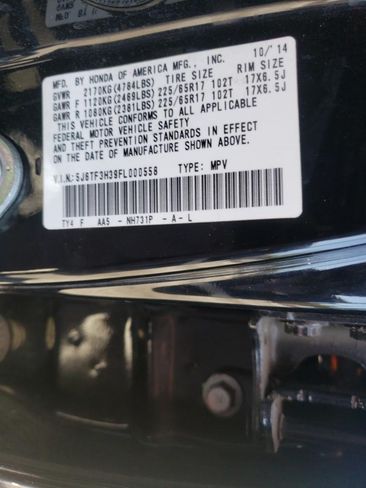 Photo 10 from auction – 2015 HONDA CROSSTOUR with VIN 5J6TF3H39FL000558