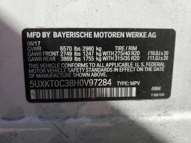 Photo 10 from auction – 2017 BMW X5 XDR40E with VIN 5UXKT0C38H0V97284
